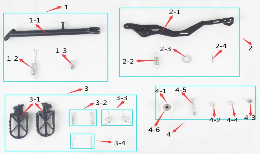 SYX MOTO Roost Brake Pedal Replacement Parts for Roost 125cc Dirt Bike