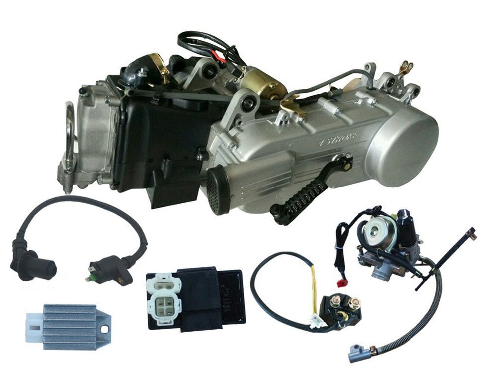 150cc 4-Stroke GY6 Motorcycle Engine,Short Case, Single Cylinder Elect ...