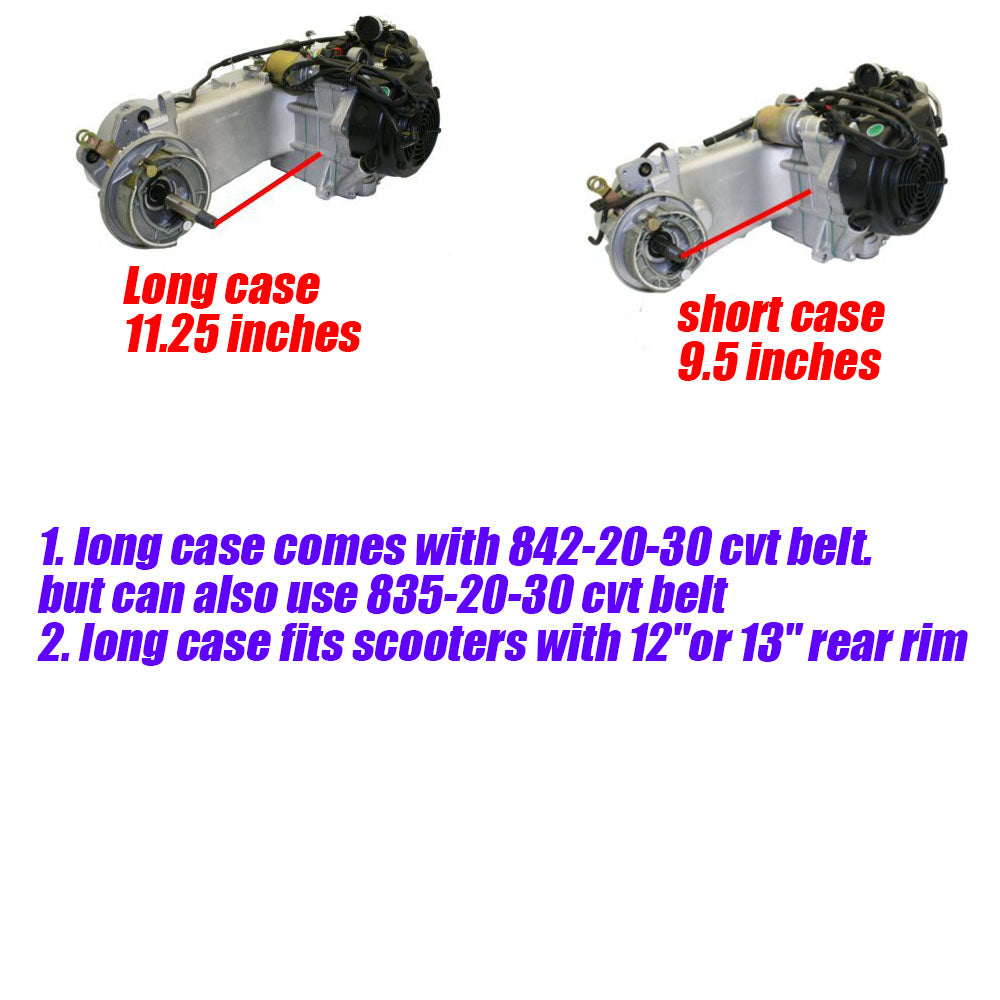 150cc 4-Stroke GY6 Motrocycle Engine Single Cylinder Electric Start, Short Case, Axle 11.5cm, For Pocket Scooter Dirt Bike Bicycle Scooter
