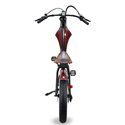SYX MOTO 32MPH 35 Miles Max Range Retro Style Electric Bike for Adults Peak 750W