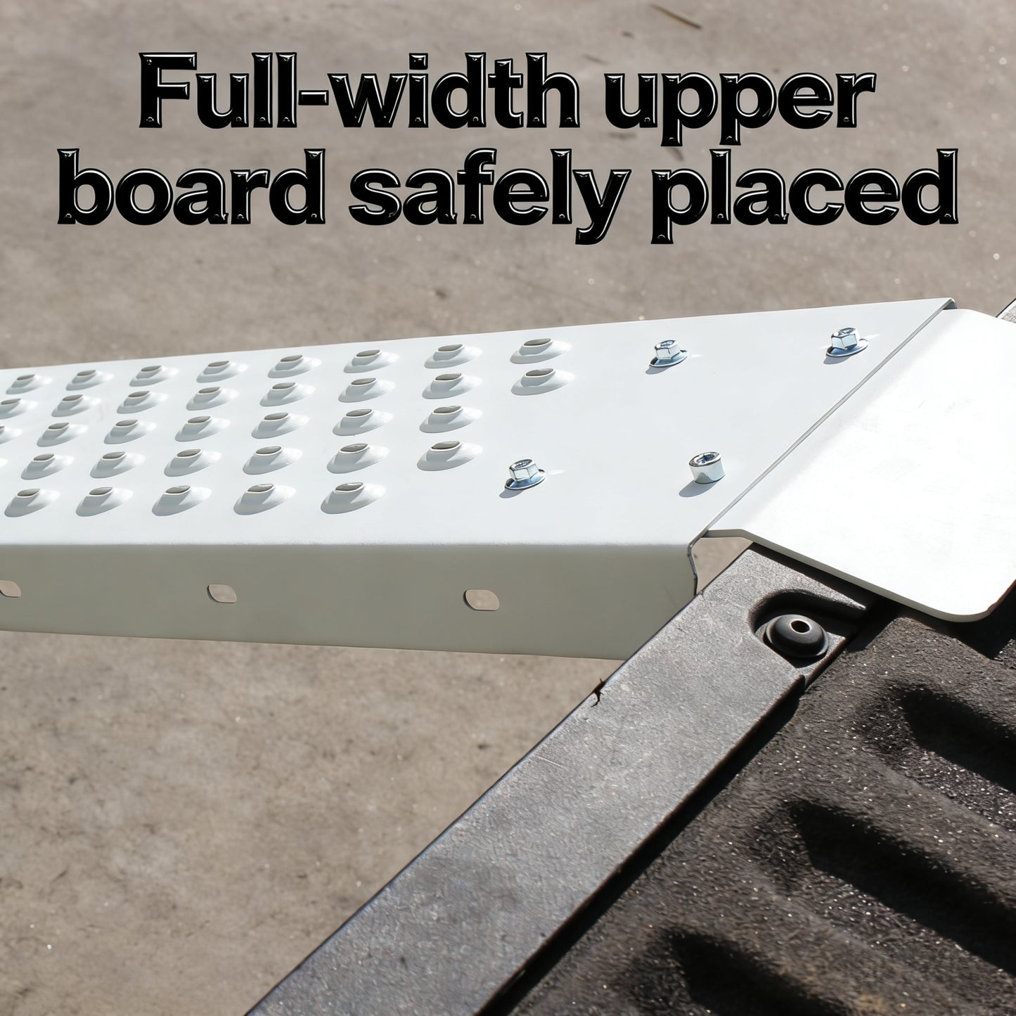 SYX MOTO 2Pcs Folding Loading Ramps, Punched Plate Traction Stainless Steel Ramps, 800 Lb Per Pair, Ideal for Motorcycles, ATV, Lawn Mower, Garden Cart, Hand Truck (Load-Bearing 800lb) - SYX MOTO