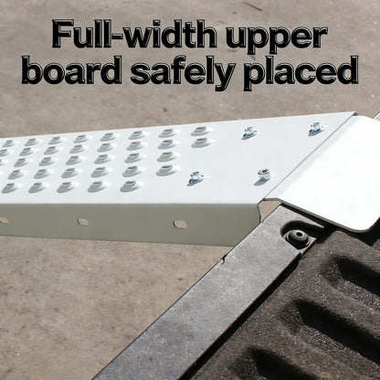 SYX MOTO 2Pcs Folding Loading Ramps, Punched Plate Traction Stainless Steel Ramps, 800 Lb Per Pair, Ideal for Motorcycles, ATV, Lawn Mower, Garden Cart, Hand Truck (Load-Bearing 800lb) - SYX MOTO