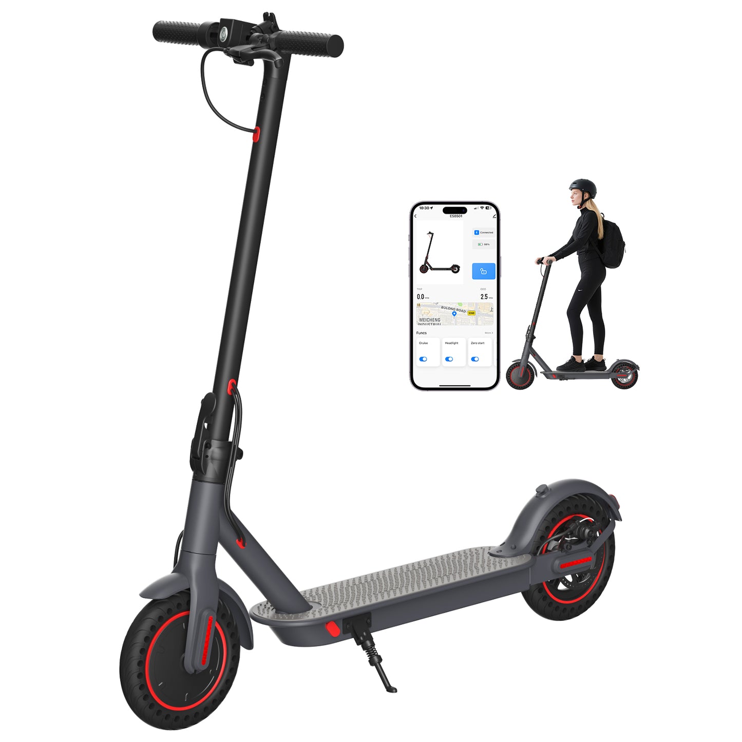 Patinete eléctrico de 350 W, compacto y con conectividad a la app