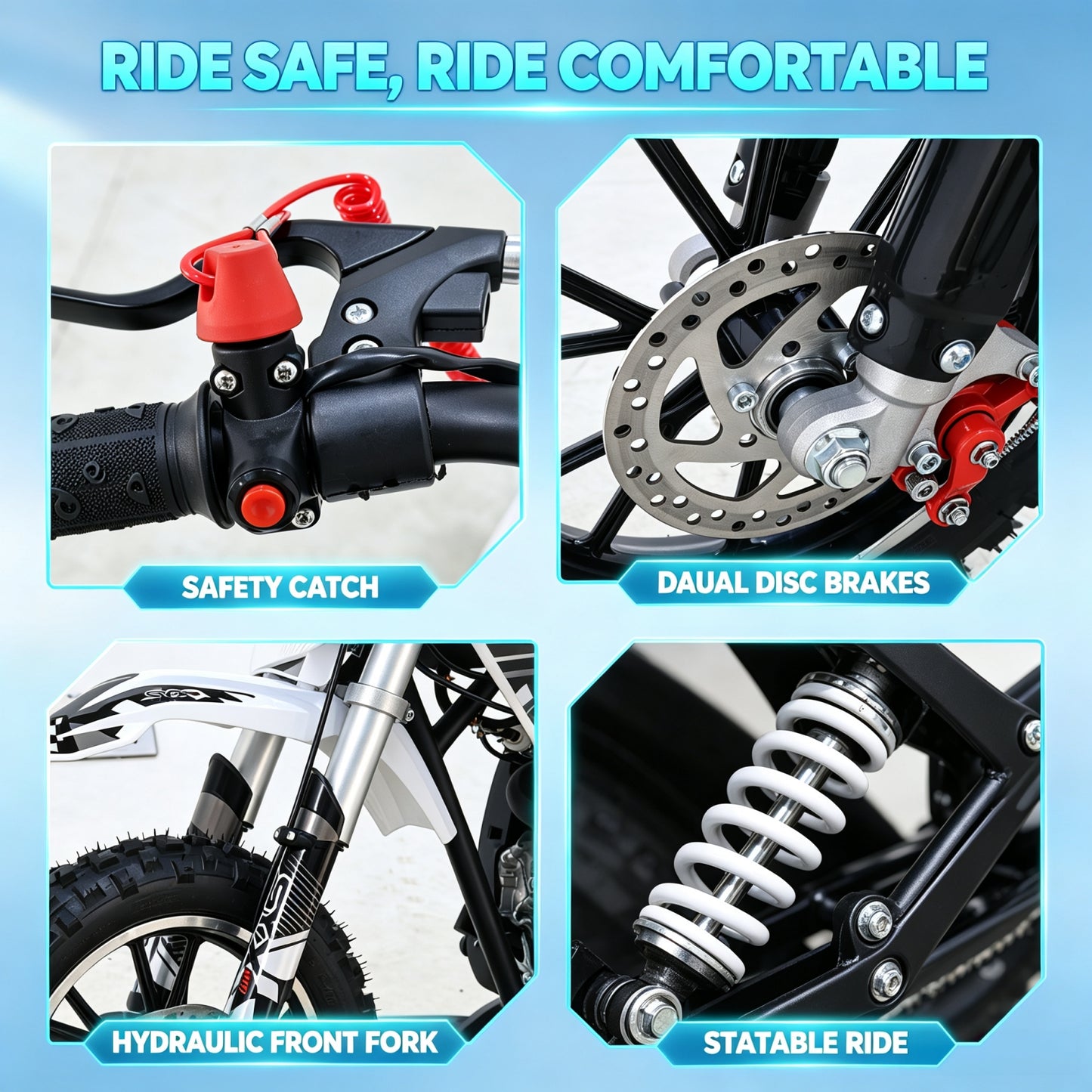 SYX MOTO Holeshot Z 50cc 4-Stroke Kids Dirt Bike