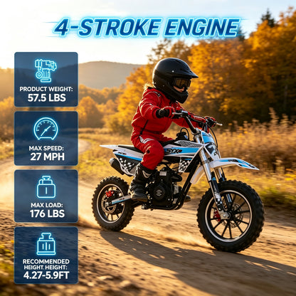 SYX MOTO Holeshot Z 50cc 4-Stroke Kids Dirt Bike