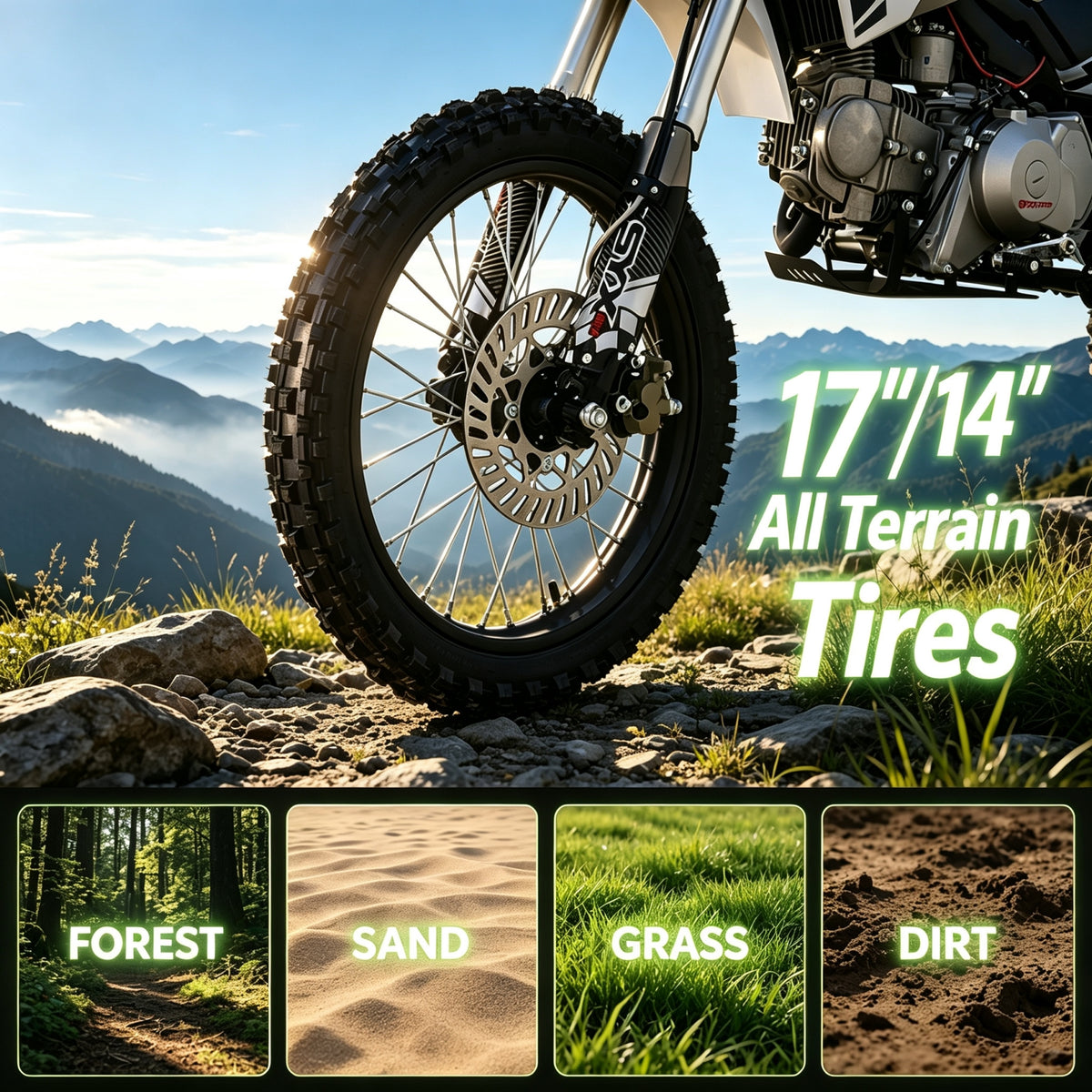 SYX MOTO K1 125cc Dirt Bike | 4-Stroke Off-Road Pit Bike for Teens & Adults - SYX MOTO