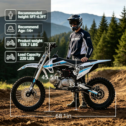 SYX MOTO K1 125cc Dirt Bike | 4-Stroke Off-Road Pit Bike for Teens & Adults - SYX MOTO