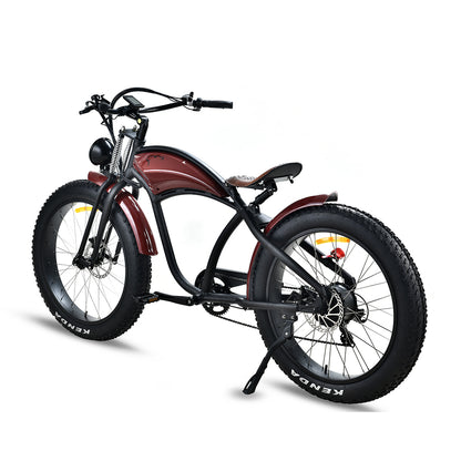 SYX MOTO 32MPH 35 Miles Max Range Retro Style Electric Bike for Adults Peak 750W