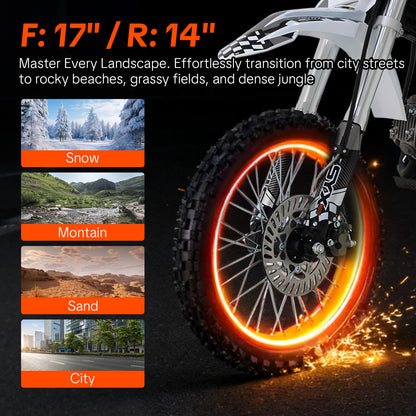 SYX MOTO K1 125cc Dirt Bike, 50 MPH, 123 Mile Range, 4-Speed Manual