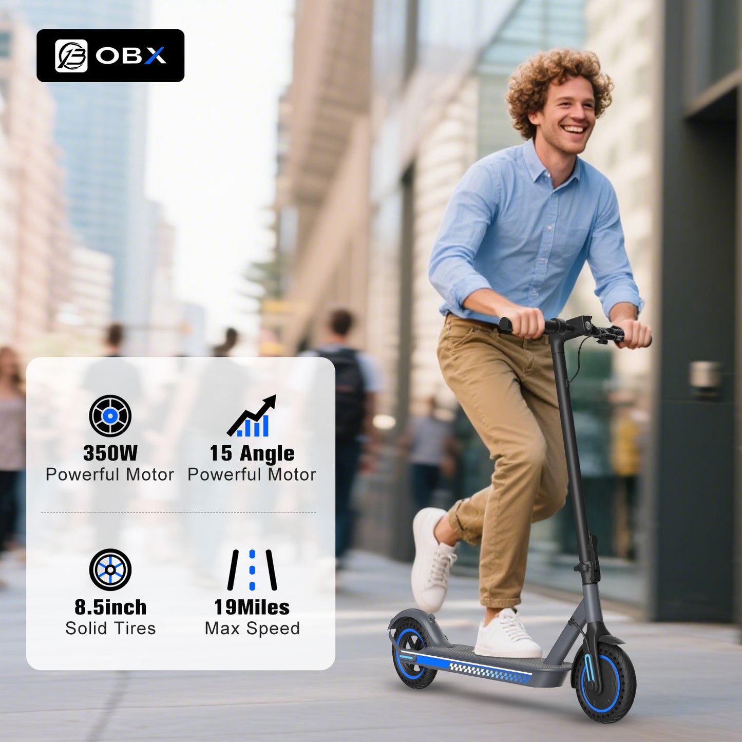 Patinete eléctrico ultraligero de 350 W para desplazamientos diarios con control inteligente por aplicación