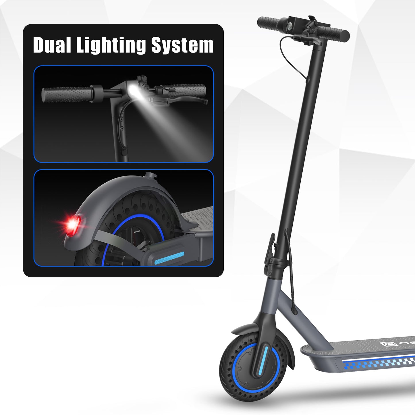 Patinete eléctrico ultraligero de 350 W para desplazamientos diarios con control inteligente por aplicación