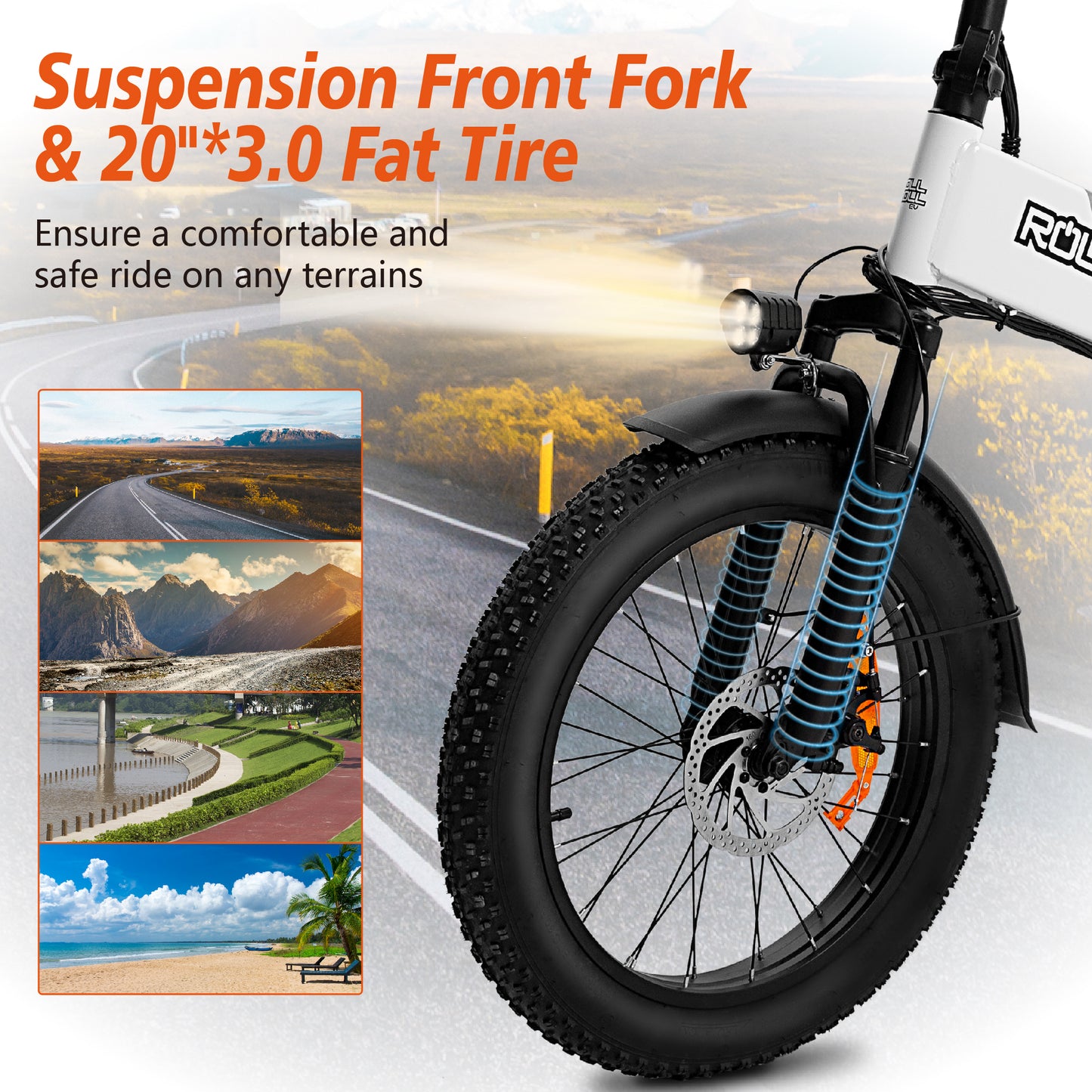 SYX MOTO 20" Fat Tire Electric Bike for Adults, 48V 350W Foldable Ebike with LCD