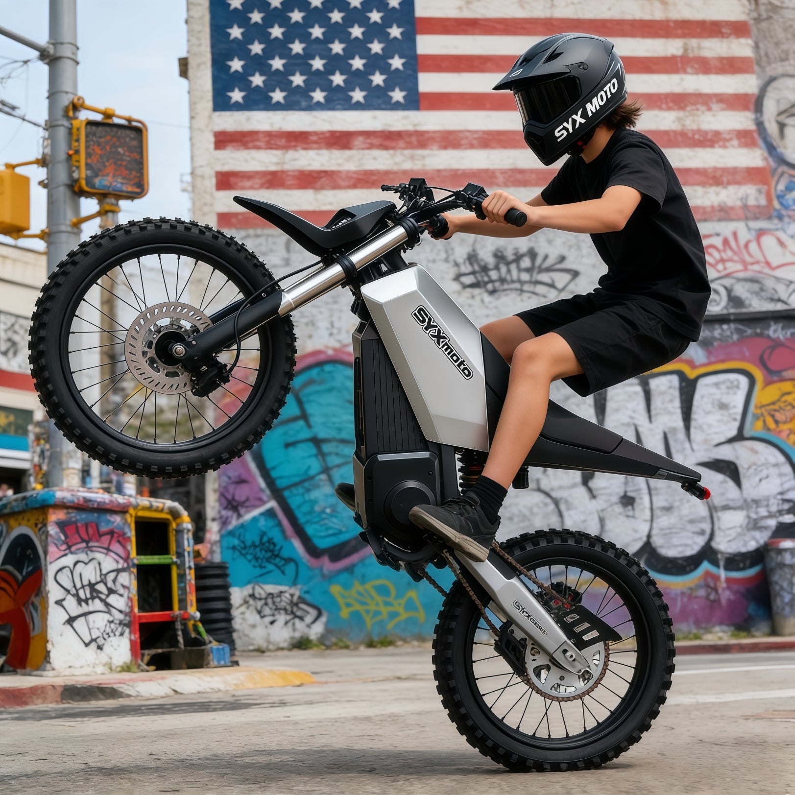 SYX MOTO Sprk Electric Dirt Bike 4000W Peak 60V/27AH Off-Road E-Dirt Bike for Teens & Adults - SYX MOTO