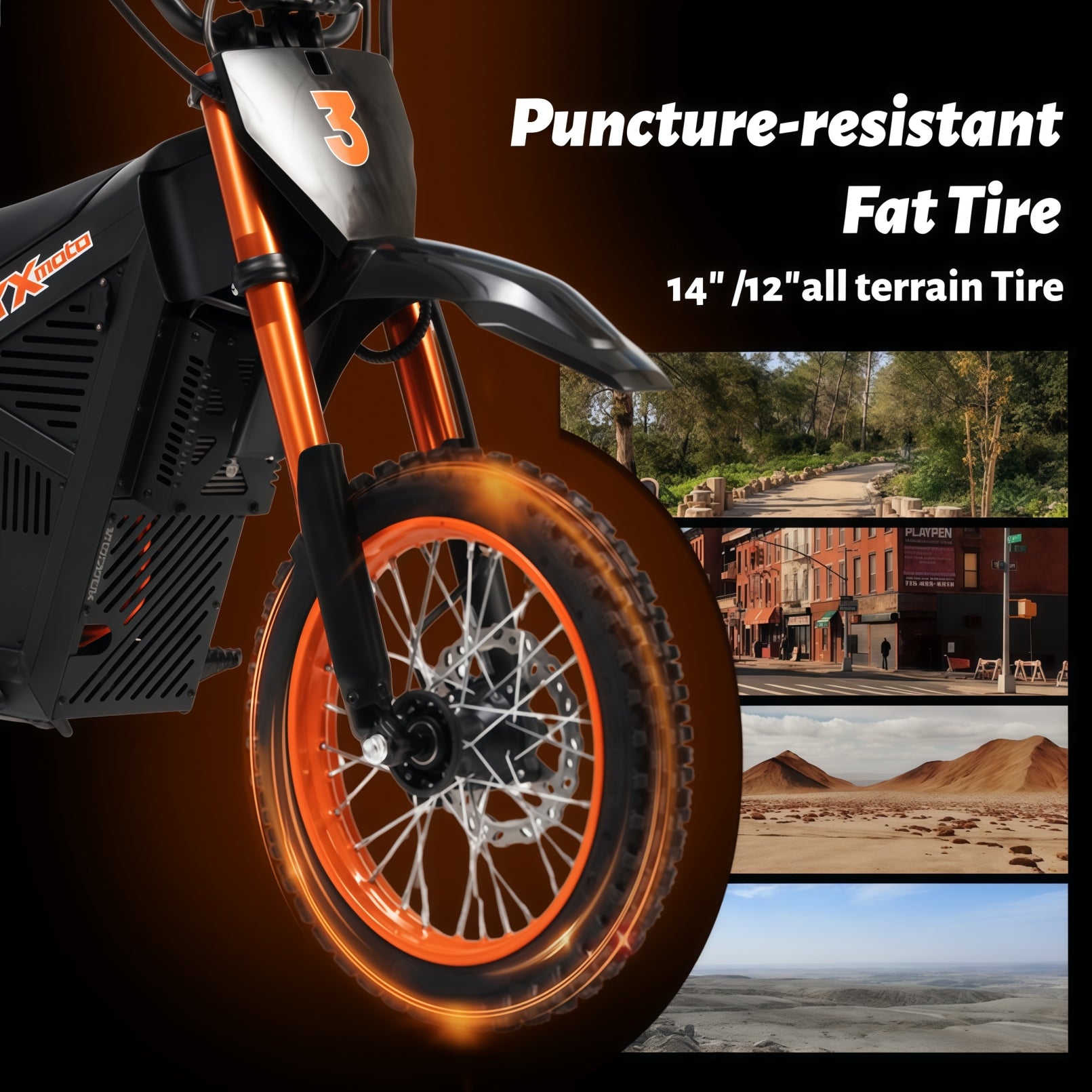 SYX MOTO ARC Electric Dirt Bike 3000W Peak 48V/21AH Off-Road E-Dirt Bike for Teens & Adults - SYX MOTO
