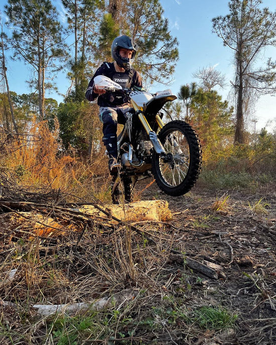SYX MOTO Whip 125cc Kick Start Dirt Bike 4-Stroke Gas Powered Off Road Pit  Bike, BLACK/BLUE
