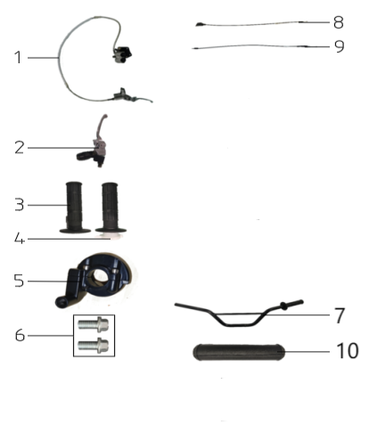 SYX MOTO V1S Throttle Cable Replacement Parts for K1 125cc Dirt Bike