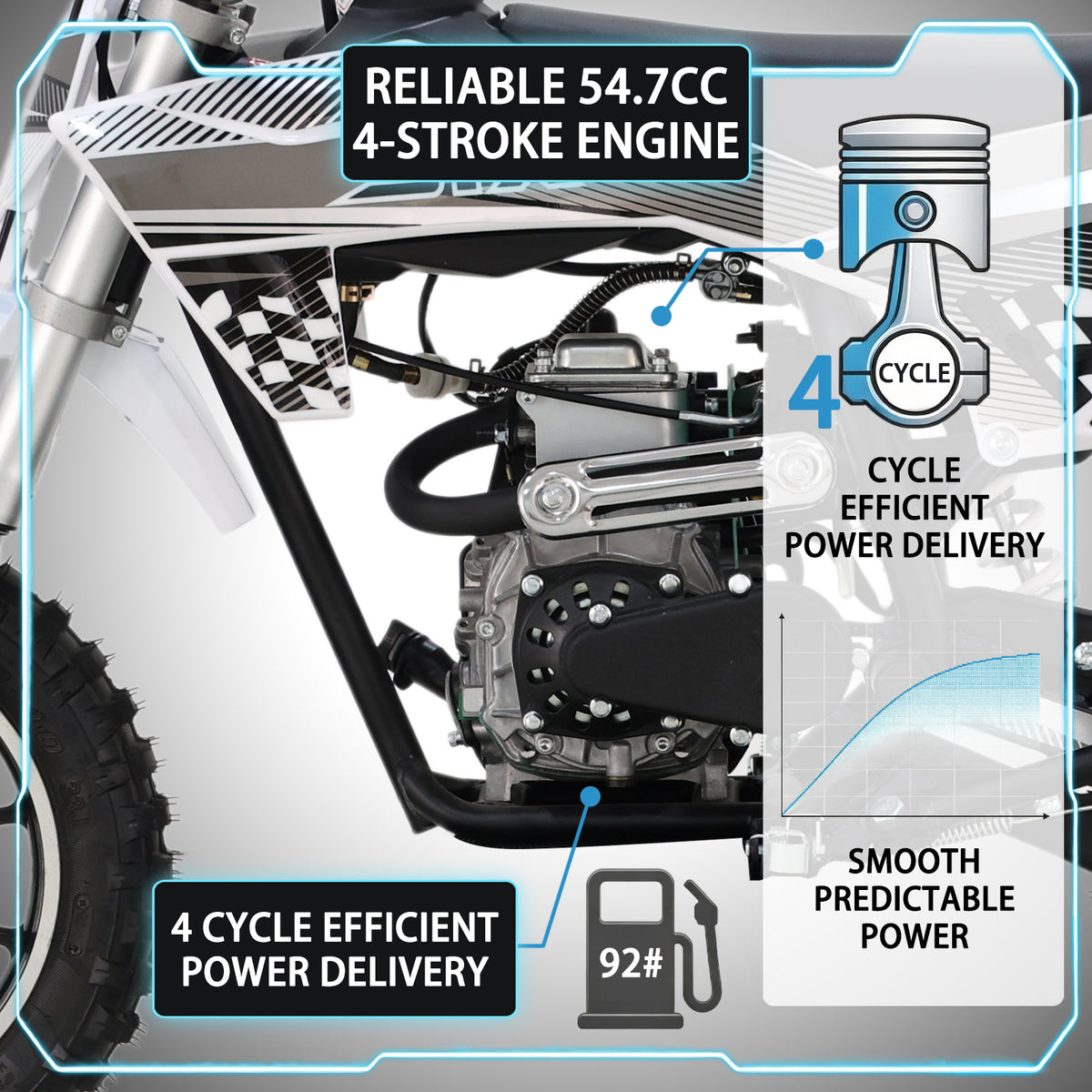 SYX MOTO Holeshot Z 50cc 4-Stroke Kids Dirt Bike - SYX MOTO