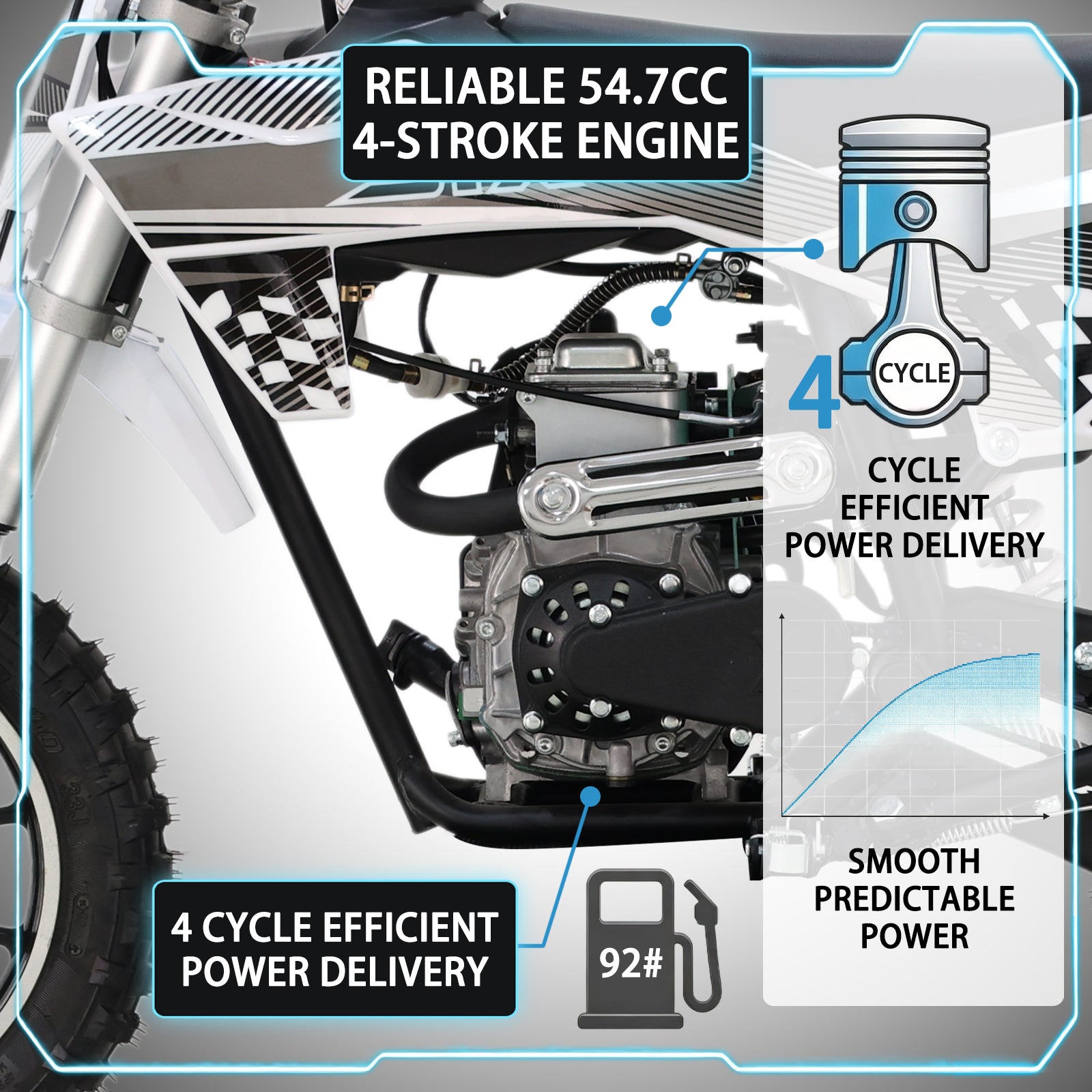 SYX MOTO Holeshot Z 50cc 4-Stroke Kids Dirt Bike - SYX MOTO