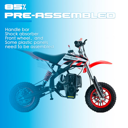 MT-2 Gas Power 40cc 4 Stroke Kids Dirt Bike, Pull Start