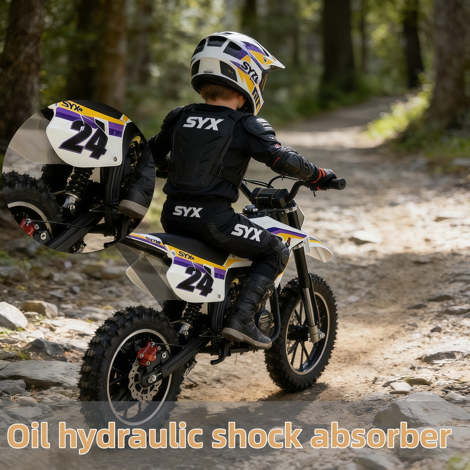SYX MOTO MK 40cc 4 Stroke Pull Start Mini Dirt Bike Off Road - SYX MOTO