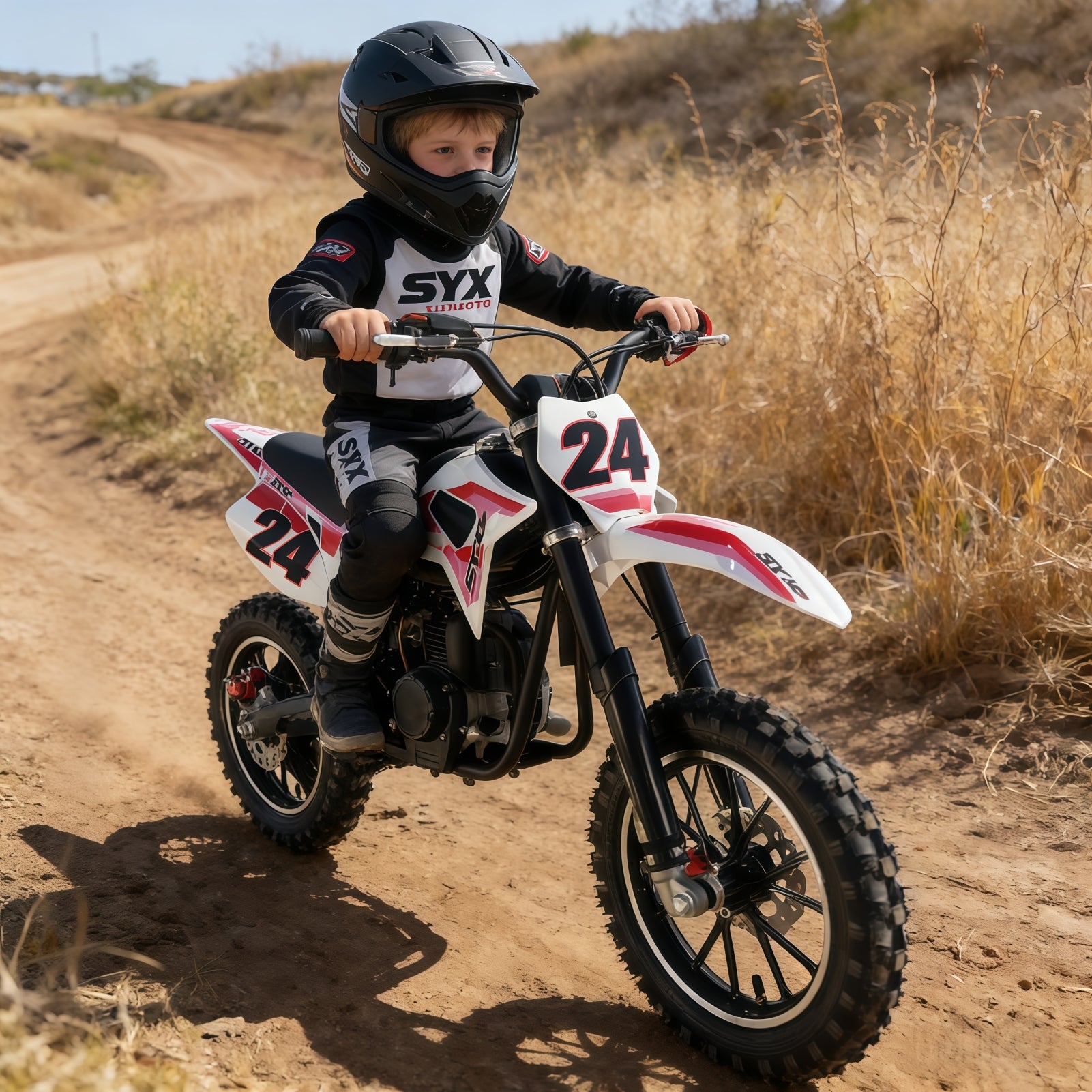 SYX MOTO MK 40cc 4-Stroke Kids Gas Mini Dirt Bike | Automatic Off-Road