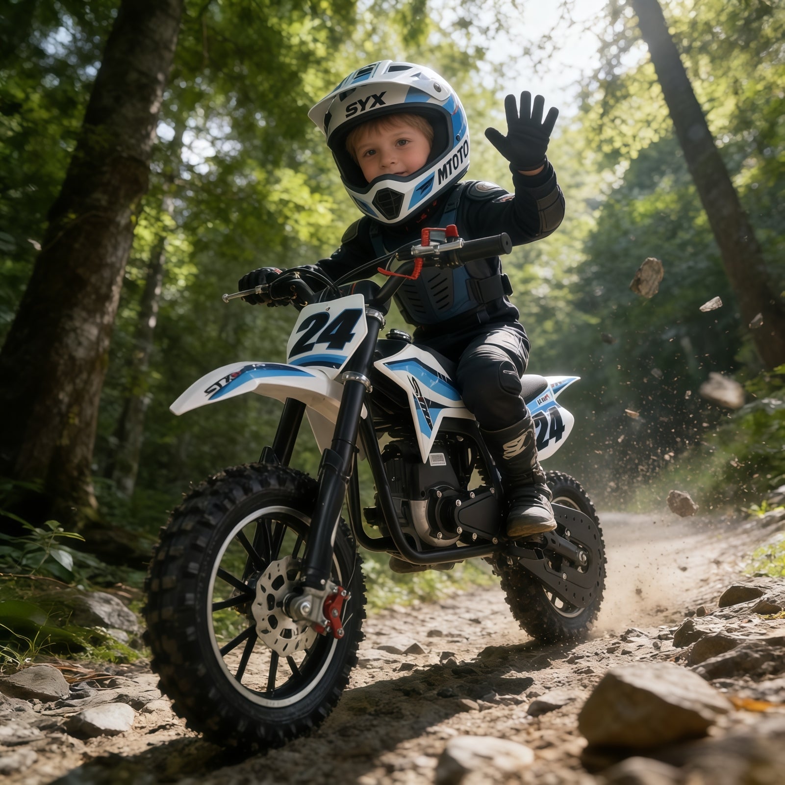SYX MOTO MK 40cc 4-Stroke Kids Gas Mini Dirt Bike | Automatic Off-Road