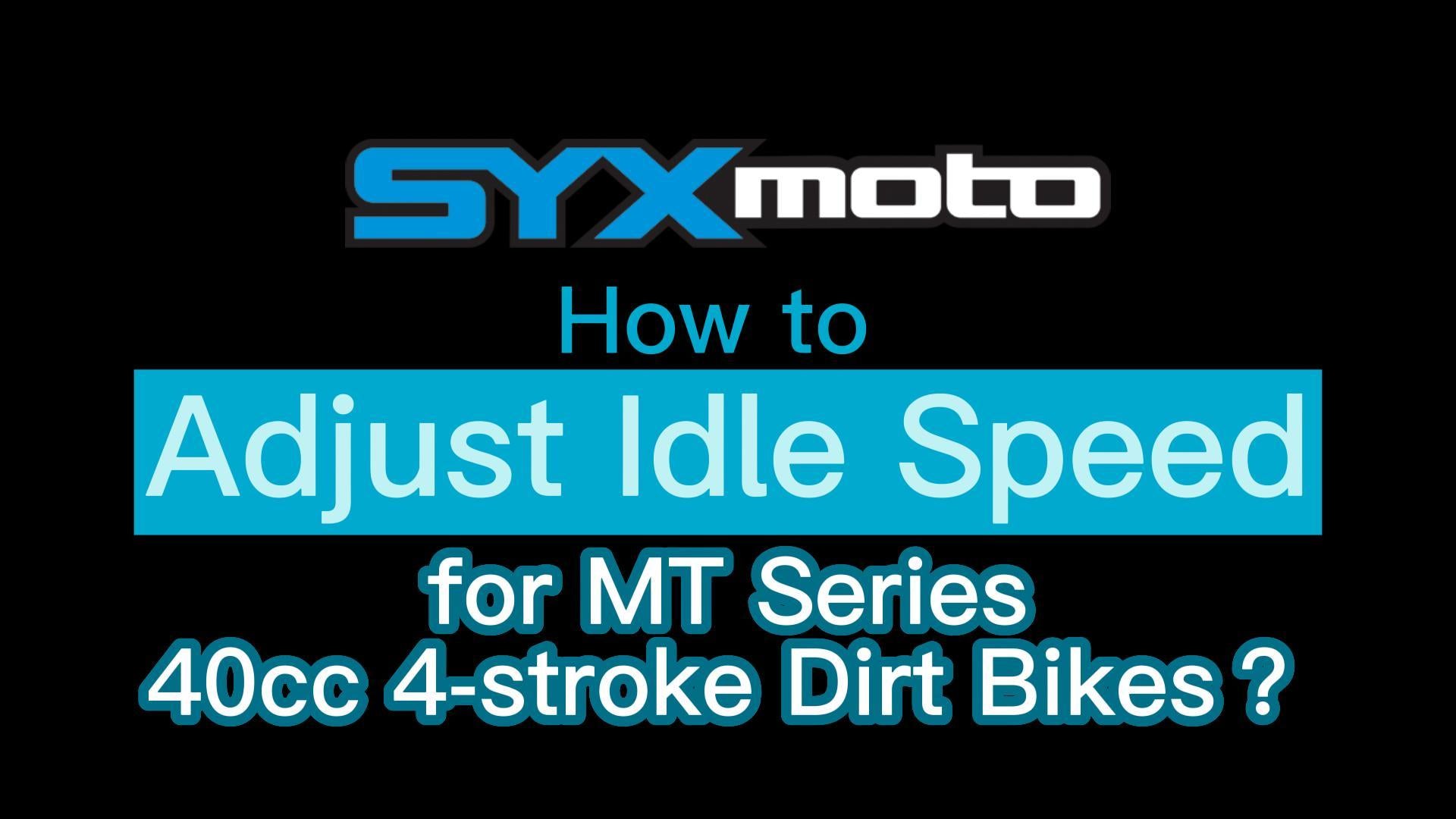 Load video: How to Adjust Idle Speed for MT Series 40cc 4 Stroke Dirt Bikes
