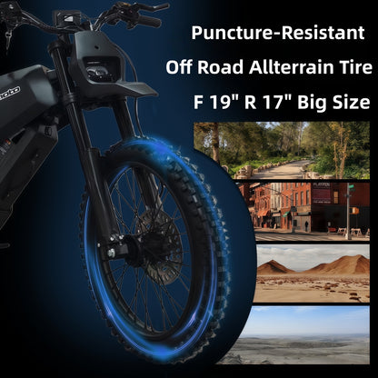 SYX MOTO Sprk 5500W Peak 60V/27AH Off-Road Electric Ride-On for Teens & Adults