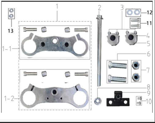 SYX MOTO Clamp Replacement Parts For VK 58cc Dirt Bike