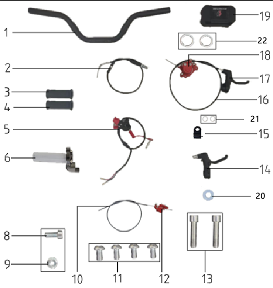 SYX MOTO Handblebar Replacement Parts for VK 58cc Dirt Bike