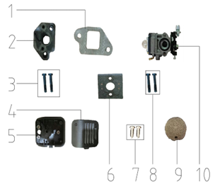 SYX MOTO Intake System Replacement Parts For VK 58cc Dirt Bike