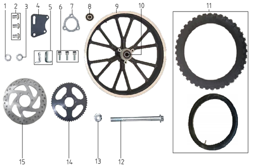 SYX MOTO STEEL REAR SPROCKET SSR T8F/54 for VK 58cc Mini Dirt Bike Parts and Accessories Replacement for Rear Wheel