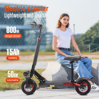 Patinete eléctrico todoterreno de 800 W para adultos: plegable y potente 