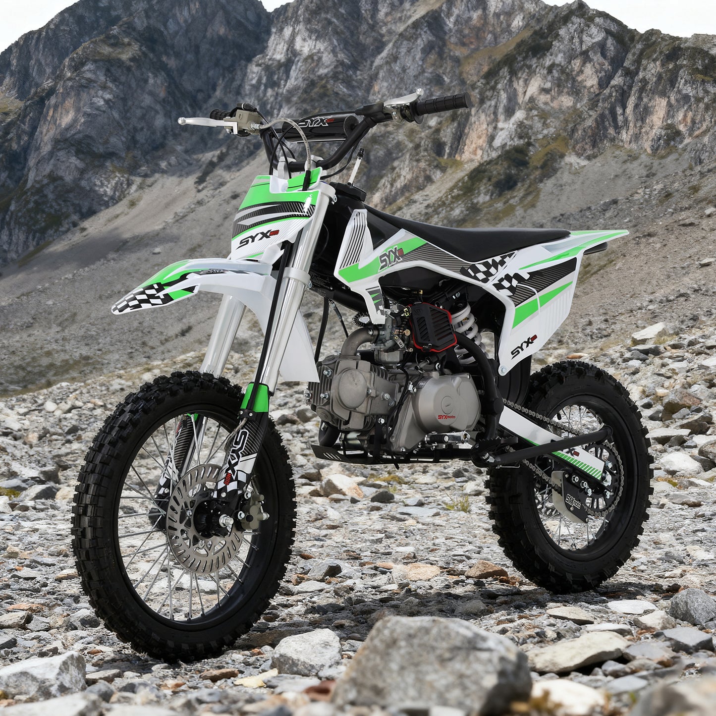 SYX MOTO K1 125cc Dirt Bike, 50 MPH, 123 Mile Range, 4-Speed Manual