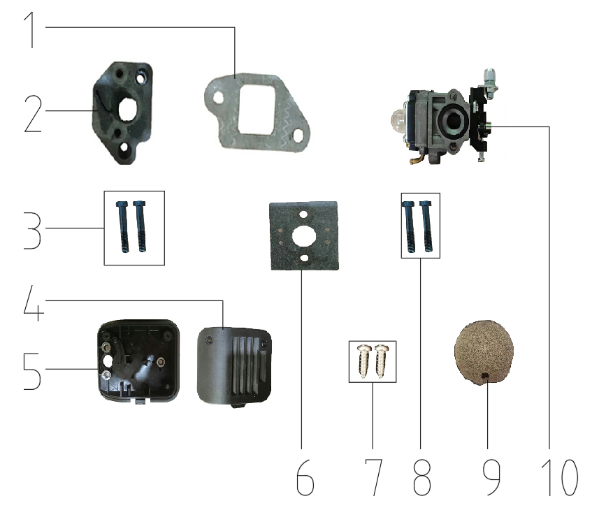 SYX MOTO VK Carburetor Replacement Parts for VK 58cc Dirt Bike