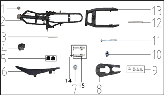 SYX MOTO Frame Replacement Parts For VK 58cc Dirt Bike