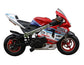 SYX MOTO Apex Electric Start/Pull Start Mini Pocket Bike, Red/Blue - SYX MOTO