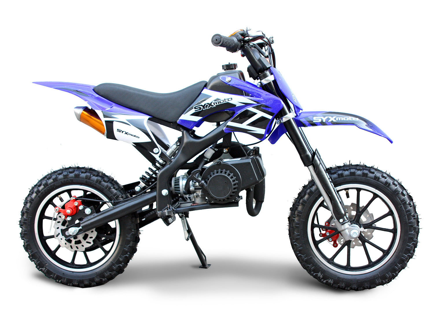 SYX MOTO Holeshot 50cc Pull Start Mini Dirt Bike, Blue - SYX MOTO
