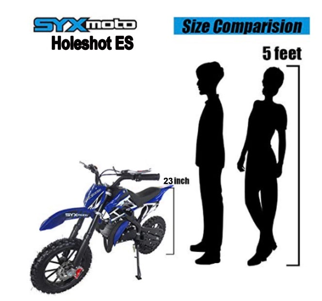 SYX MOTO Holeshot ES 50cc Electric Start/Pull Start Mini Dirt Bike - SYX MOTO