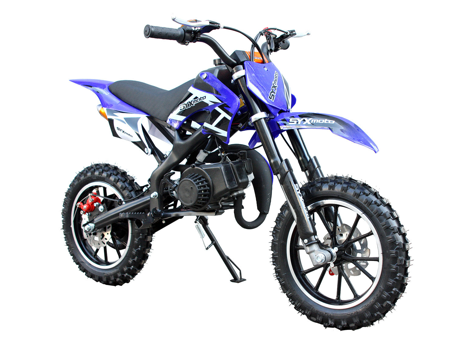 SYX MOTO Holeshot 50cc Pull Start Mini Dirt Bike, Blue - SYX MOTO