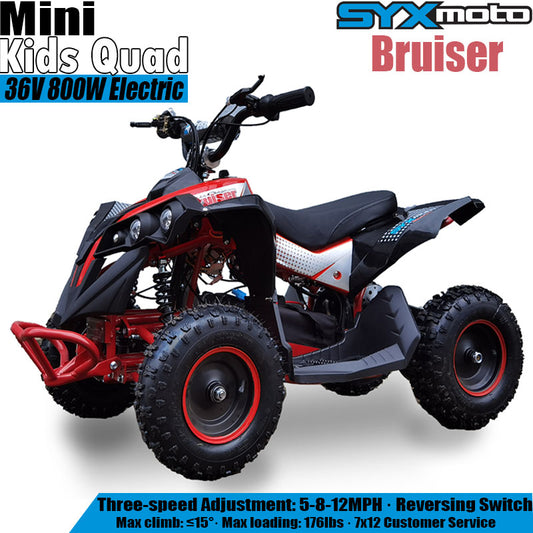 SYX MOTO Bruiser Kids Mini Electric ATV, Red - SYX MOTO