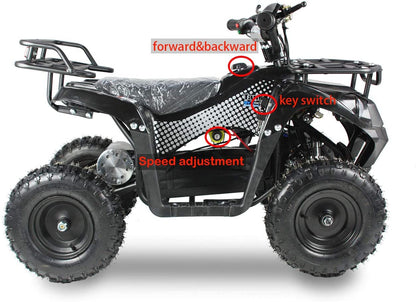 SYX MOTO Tank Mini Electric ATV, Black - SYX MOTO