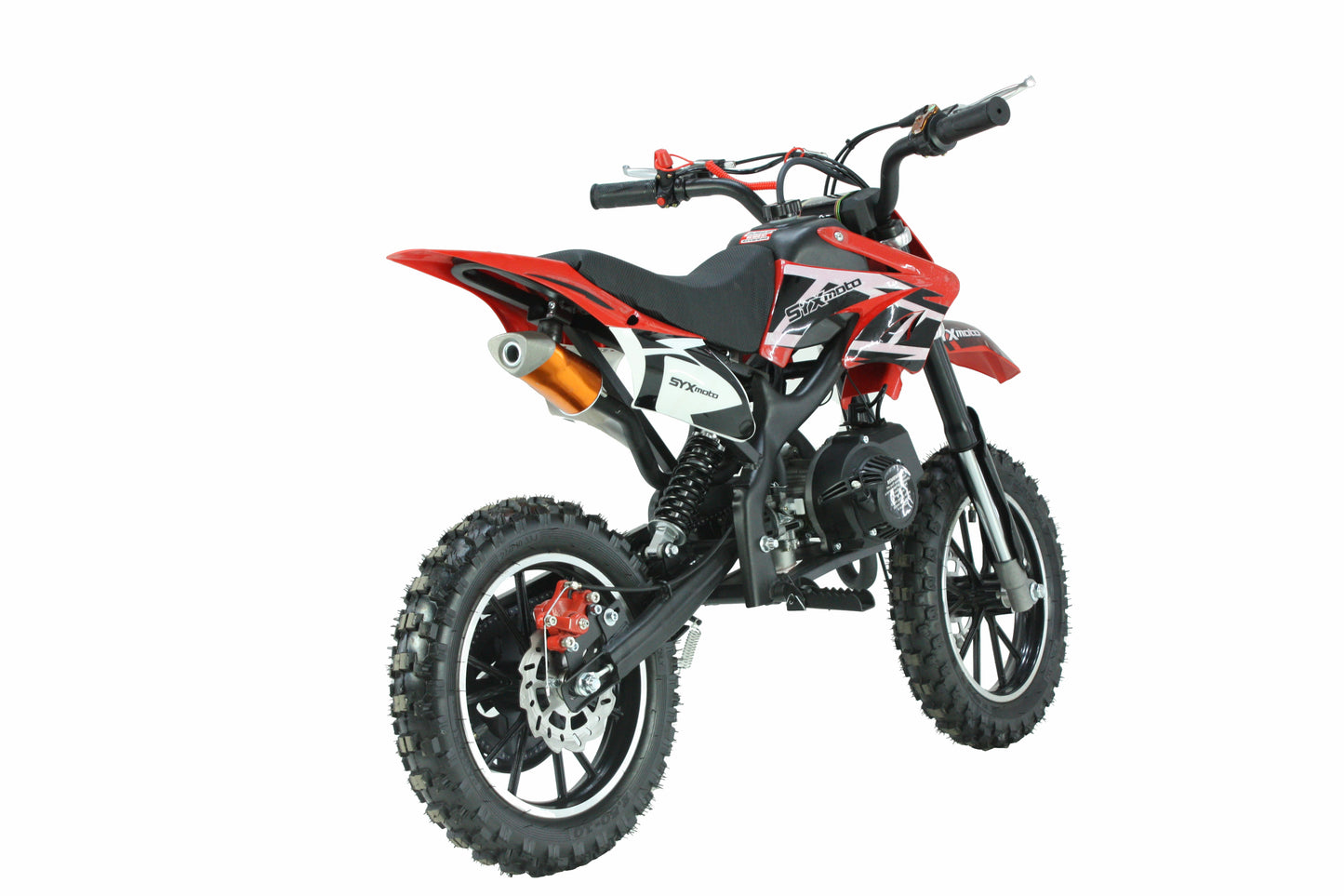 SYX MOTO Holeshot 50cc Pull Start Mini Dirt Bike, Red - SYX MOTO