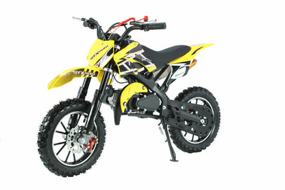 SYX MOTO Holeshot 50cc Pull Start Mini Dirt Bike, Yellow - SYX MOTO
