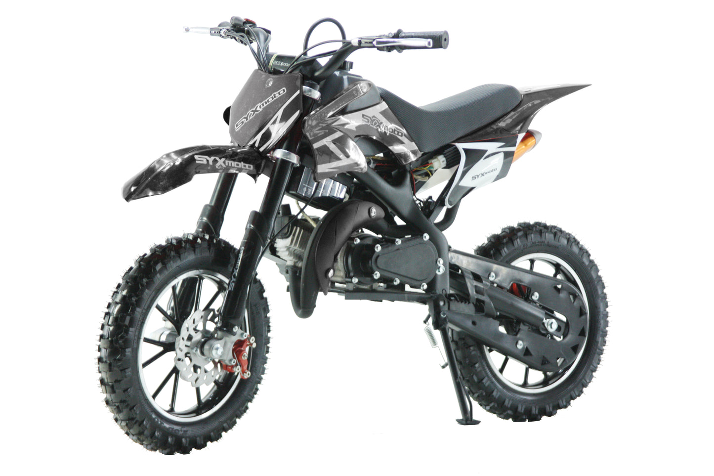 SYX MOTO Holeshot ES 50cc Electric Start/Pull Start Mini Dirt Bike, Black - SYX MOTO