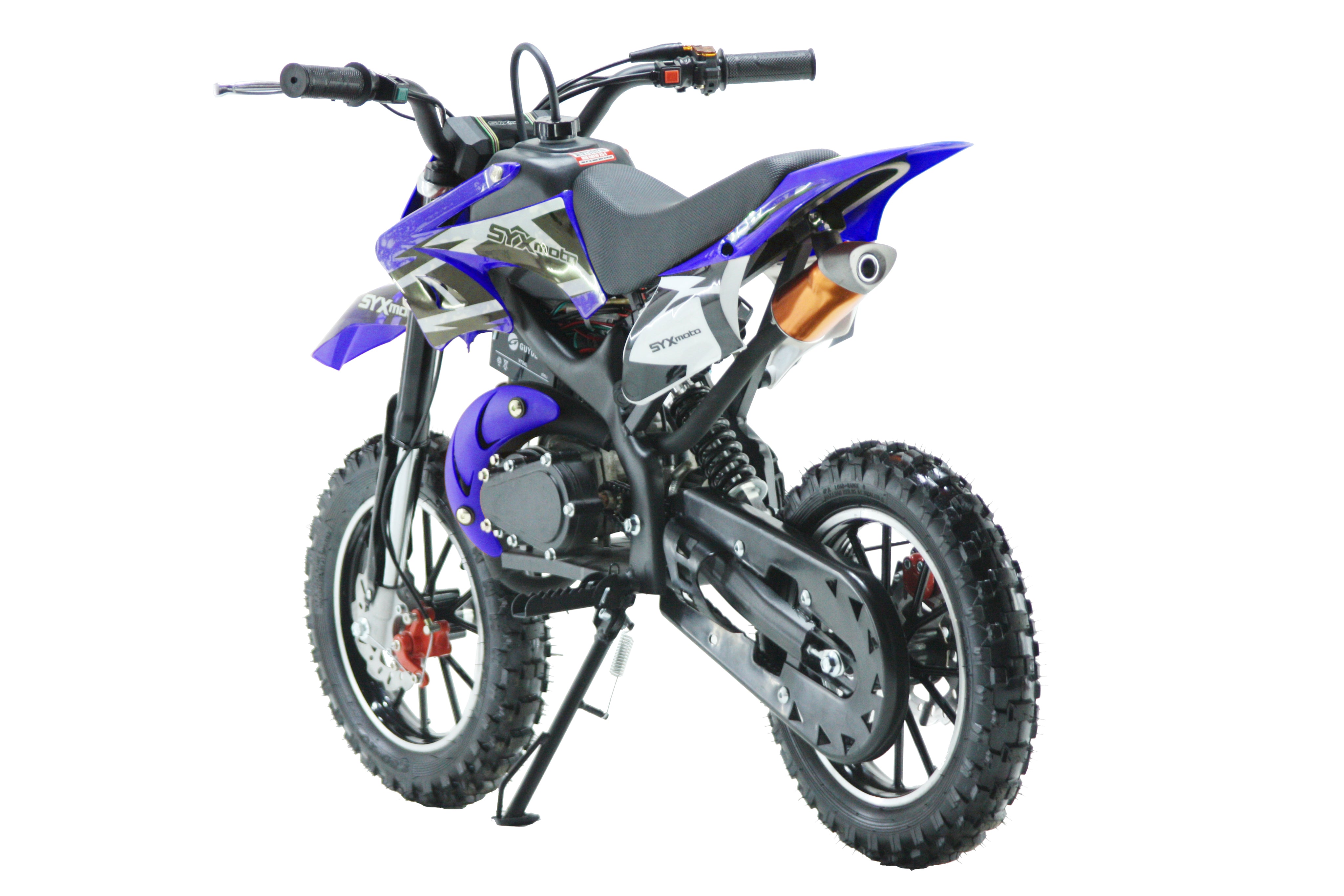 Syx Moto Holeshot Es 50cc Electric Start Mini Dirt Bike Blue