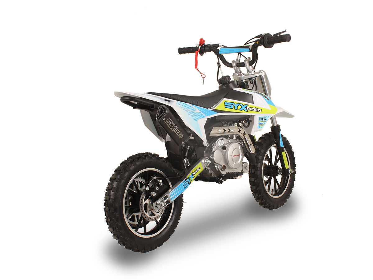 SYX MOTO Tearoff 60cc Mini Dirt Bike, Yellow/Blue - SYX MOTO