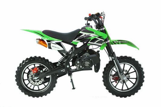 SYX MOTO Holeshot 50cc Pull Start Mini Dirt Bike, Green - SYX MOTO